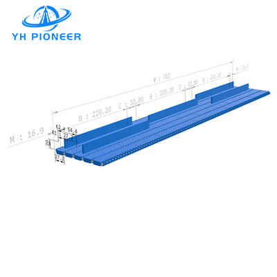 Guter Preis Anpassbarer Flat Top Modular Gürtel mit Flug für zuverlässige Lebensmittelverarbeitung Transport Online